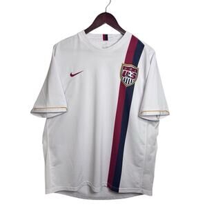 USA 2006 2008 Home Football Shirt Soccer Jersey Nike White Mens Size XL ( FLAWS)